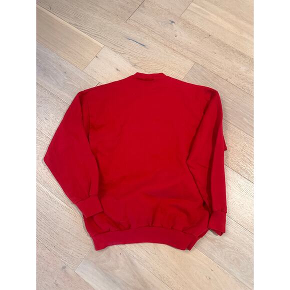 Vintage 90s Disney Mickey Mouse Sweatshirt Modern Size Large Red front Graphic - Picture 5 of 7